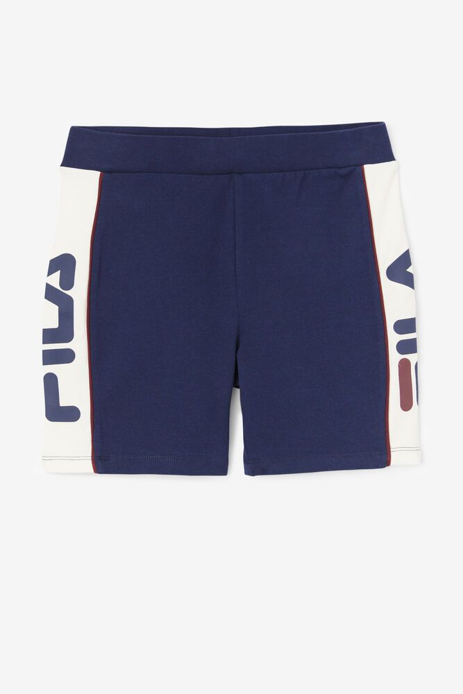 Fila Davina Bike Navy Shorts Womens - NZ 91240-TKNB